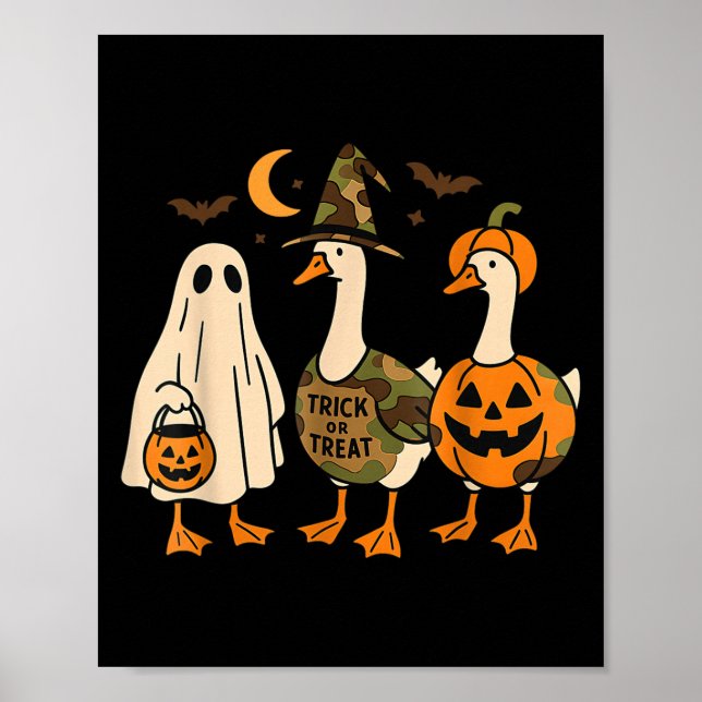 Funny Duck Duck Boo Halloween Costume Duck  Poster (Vorne)