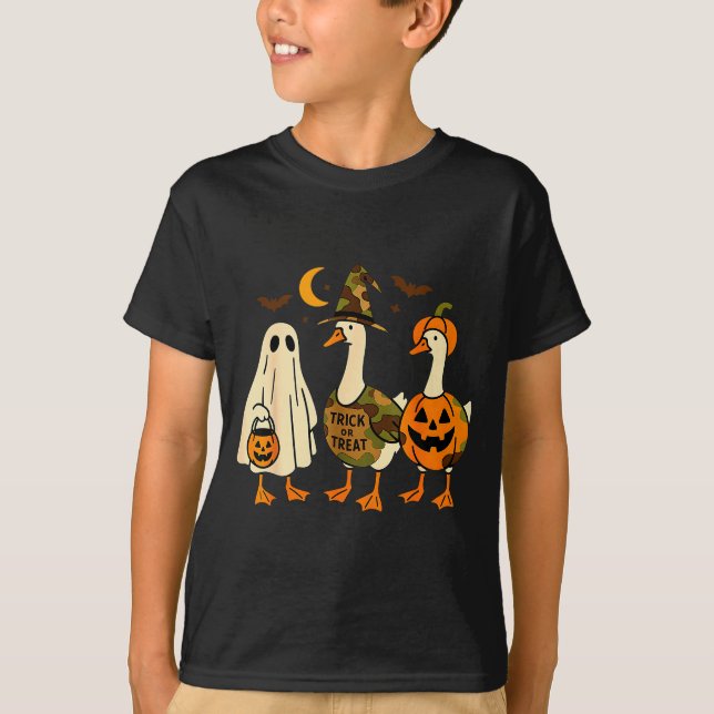 Funny Duck Duck Boo Halloween Costume Duck  T-Shirt (Vorderseite)