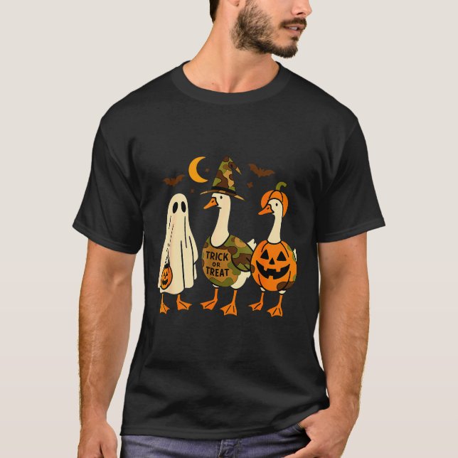 Funny Duck Duck Boo Halloween Costume Duck  T-Shirt (Vorderseite)