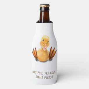 Funny Duck Flasche Cooler Lächeln - Benutzerdefini Flaschenkühler