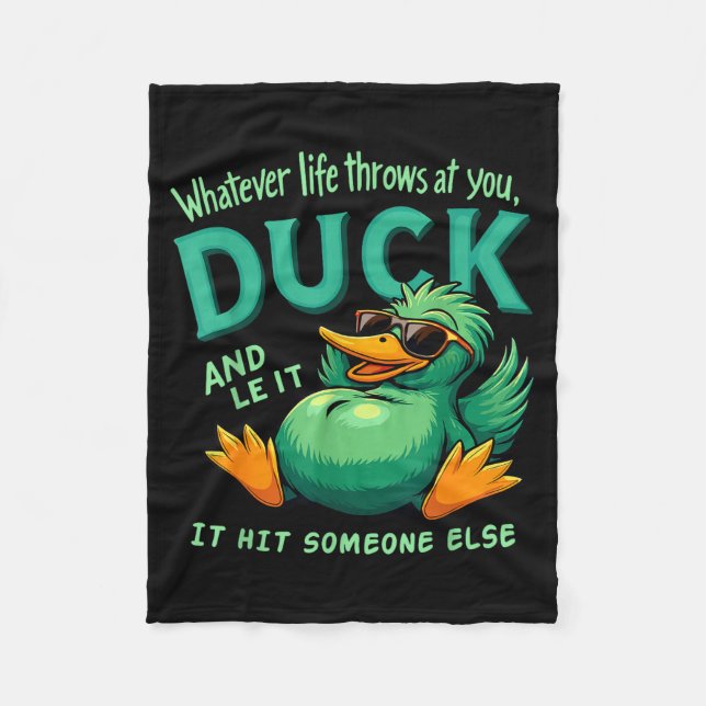 Funny Duck Graphic Men Women Teens Funny Quote  Fleecedecke (Vorderseite)