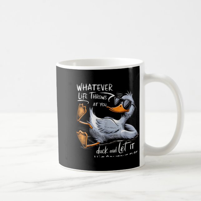 Funny Duck Graphic Tee Men Women Funny Quote  Kaffeetasse (Rechts)