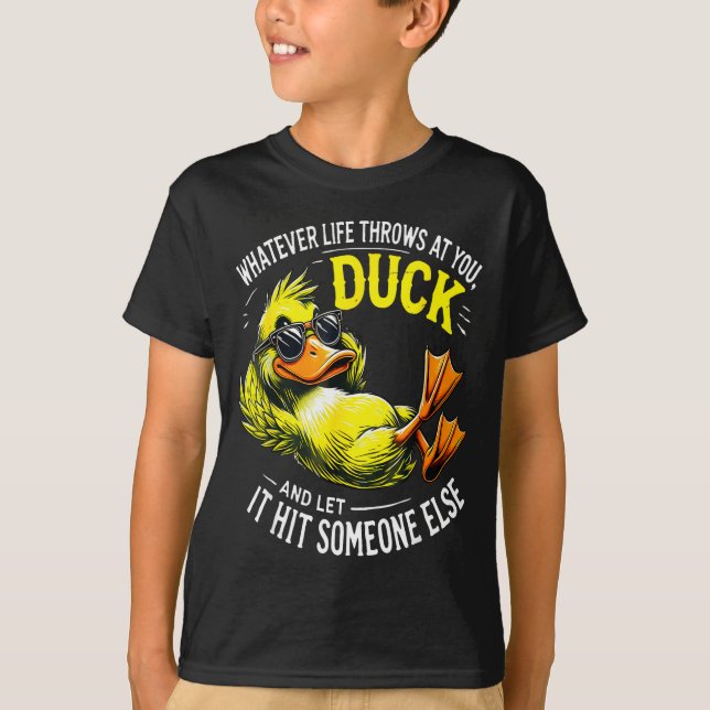 Funny Duck Graphic Tees Men Women Funny Quote  (Vorderseite)