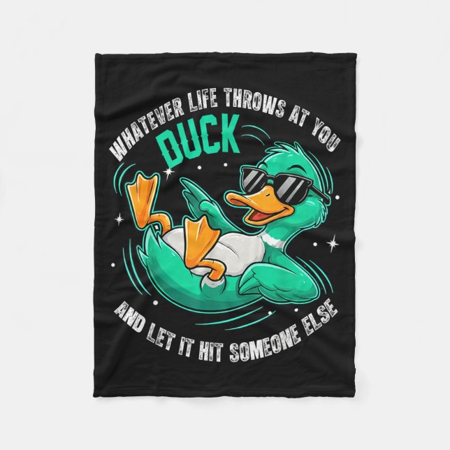 Funny Duck Graphic Tees Men Women Teens Funny Quot Fleecedecke (Vorderseite)