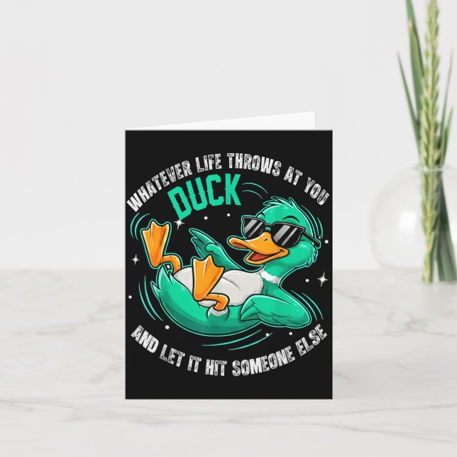 Funny Duck Graphic Tees Men Women Teens Funny Quot Karte (Vorderseite)