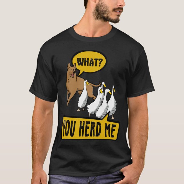 Funny Duck Herding Conversation with Hunde labrado T-Shirt (Vorderseite)