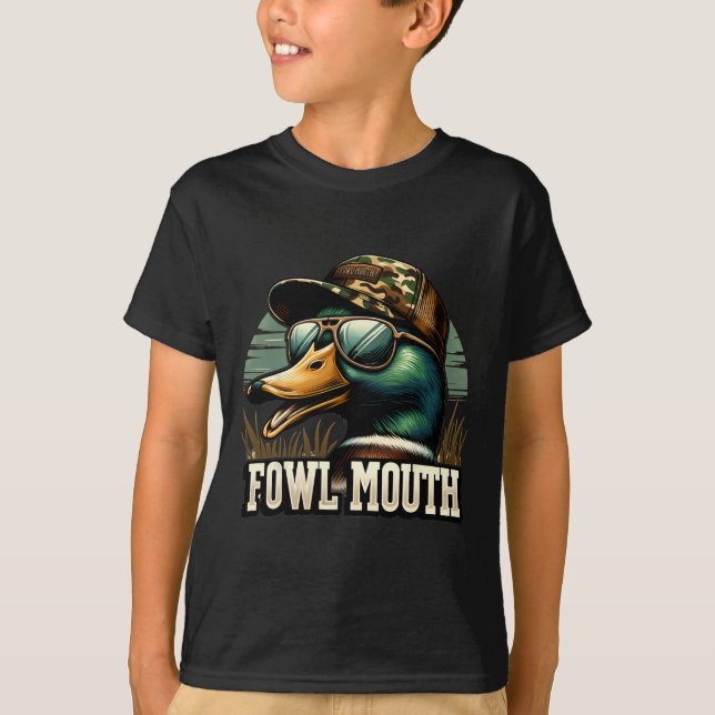 Funny Duck Hunter Shirt Fowl Mouth Duck Jagd Go (Vorderseite)