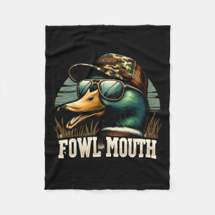 Funny Duck Hunter Shirt Fowl Mouth Duck Jagd Go Fleecedecke