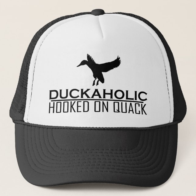 Funny Duck Hunting Duckaholic Truckerkappe (Vorderseite)
