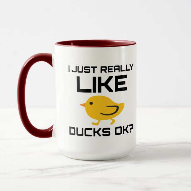 Funny Duck I einfach wie Enten Ok Tasse (Links)