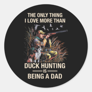 Funny Duck Jagd Wasservögel Gänse Jagd Männer Vate Runder Aufkleber