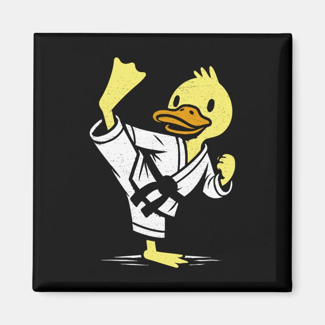 Funny Duck Karate Martial Arts Memes Co. Magnet (Vorne)