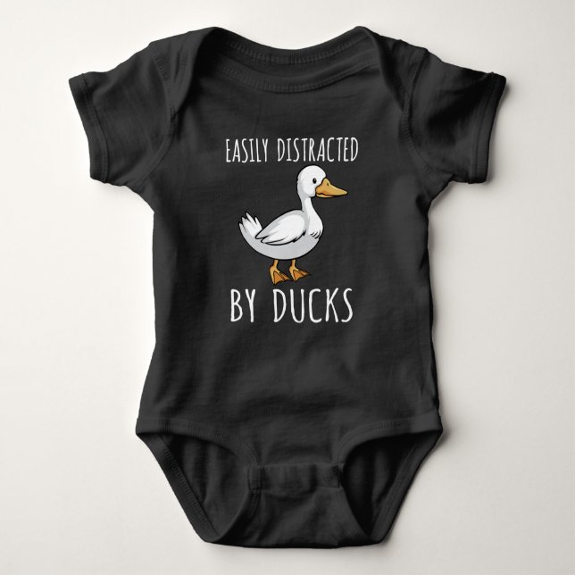 Funny Duck Lover Bird Watfan Baby Strampler (Vorderseite)