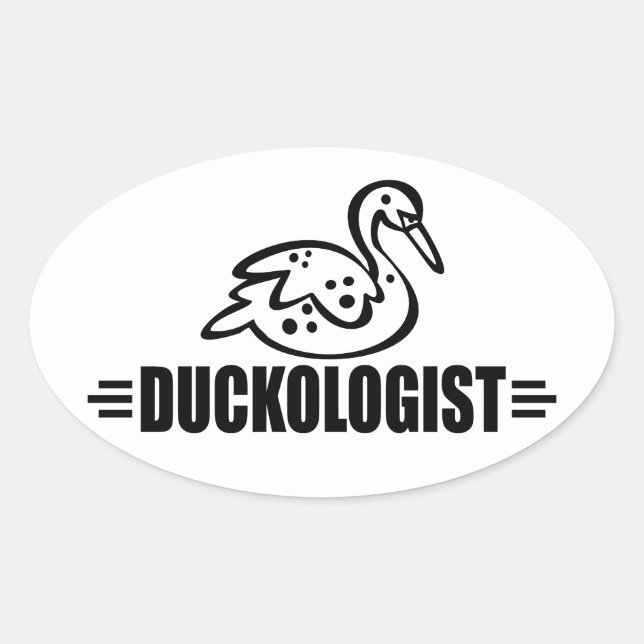 Funny Duck Ovaler Aufkleber (Vorderseite)