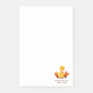 Funny Duck Post it Notes Smile - Custom Text Post-it Klebezettel