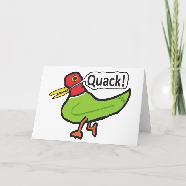 Funny Duck Quacking Karte (Vorderseite)