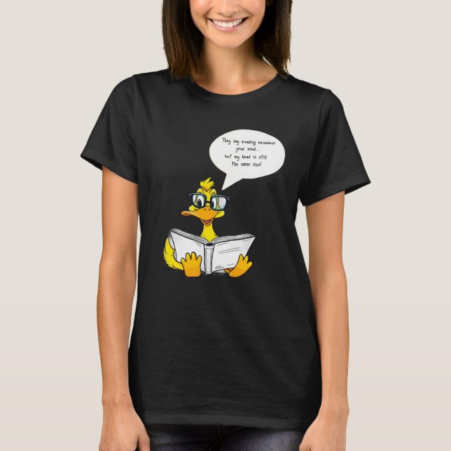 Funny duck readingT-Shirt T-Shirt (Vorderseite)
