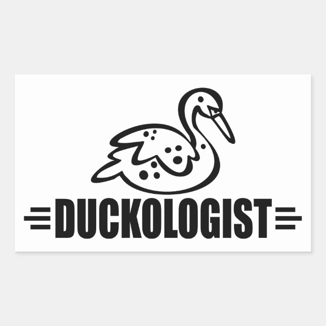 Funny Duck Rechteckiger Aufkleber (Vorderseite)