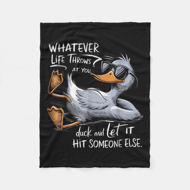 Funny Duck Shirt Funny Zitat Grafische T-Shirts fü Fleecedecke (Vorderseite)