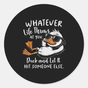 Funny Duck Shirt Funny Zitat Grafische T-Shirts fü Runder Aufkleber
