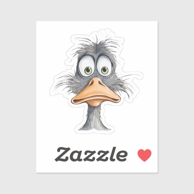 Funny Duck Sticker (Blatt)