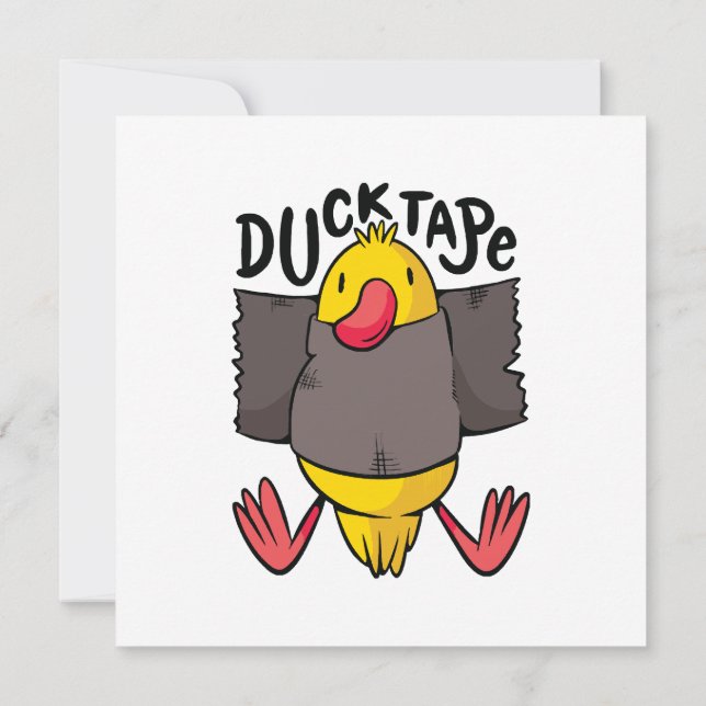 Funny Duck Tape Einladung (Rückseite)