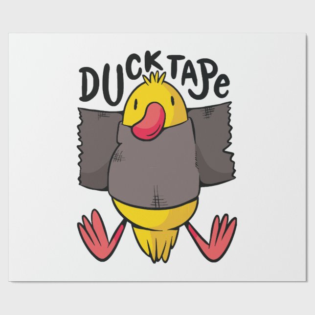 Funny Duck Tape Geschenkpapier (Flach)