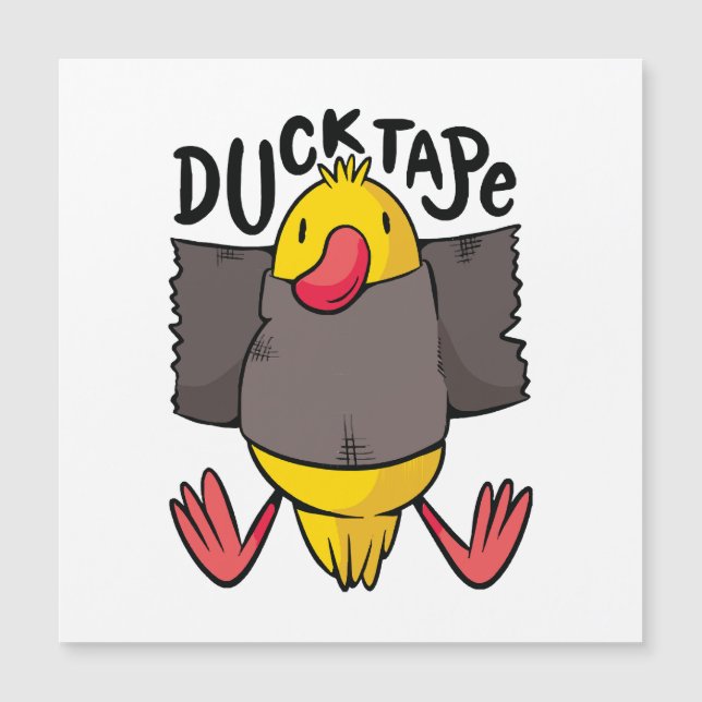 Funny Duck Tape Magnetkarte (Vorderseite)