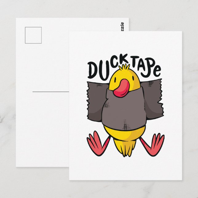 Funny Duck Tape Postkarte (Vorne/Hinten)