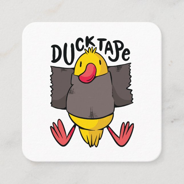 Funny Duck Tape Quadratische Visitenkarte (Vorderseite)