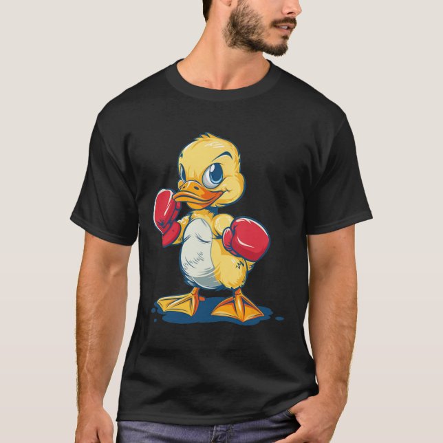 Funny Duck With Boxing Gloves Costume For Ducks Lo T-Shirt (Vorderseite)