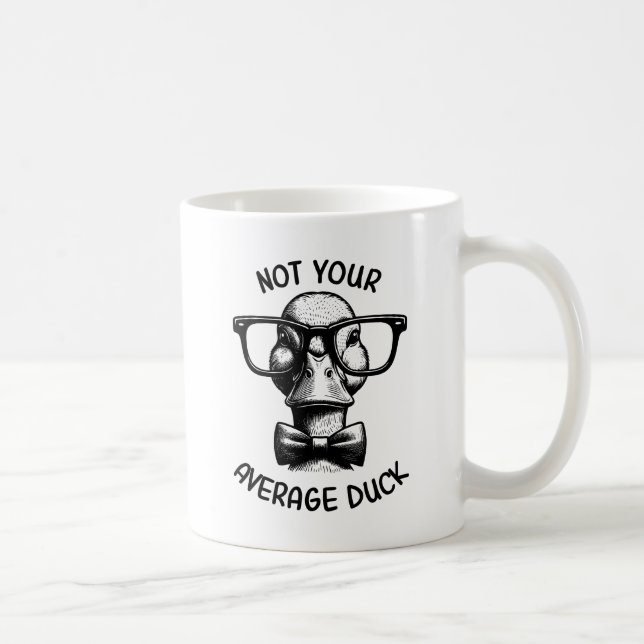 Funny Duck Zitat Nerdy Animal Cartoon Design Kaffeetasse (Rechts)