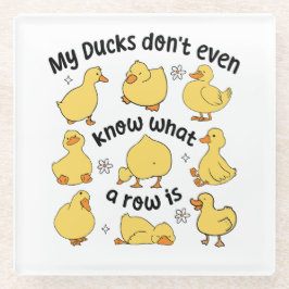 Funny Ducks Sarcastic Glasuntersetzer