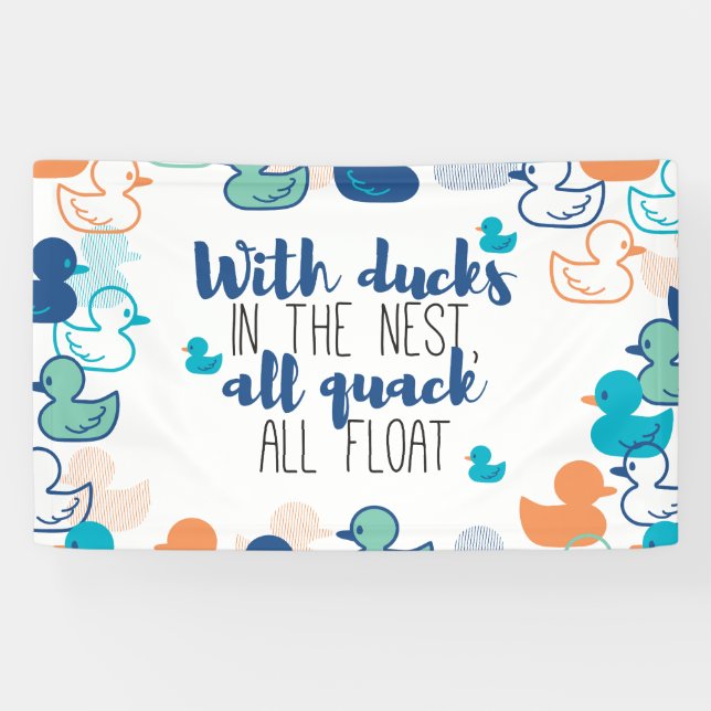 Funny Ducks und Quack Float Puns Zitat Design Banner (Horizontal)