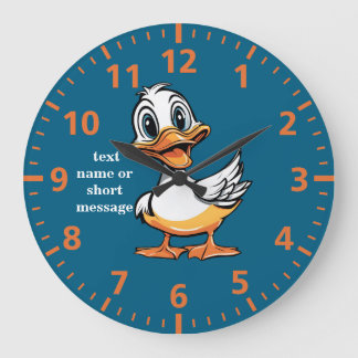 Funny ducs Wall Clock Große Wanduhr