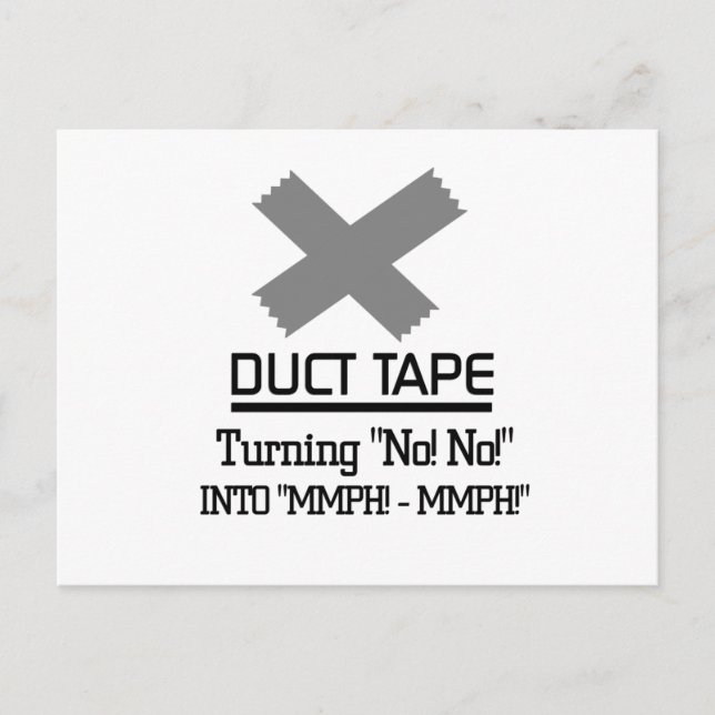 Funny Duct Tape Design Postkarte (Vorderseite)