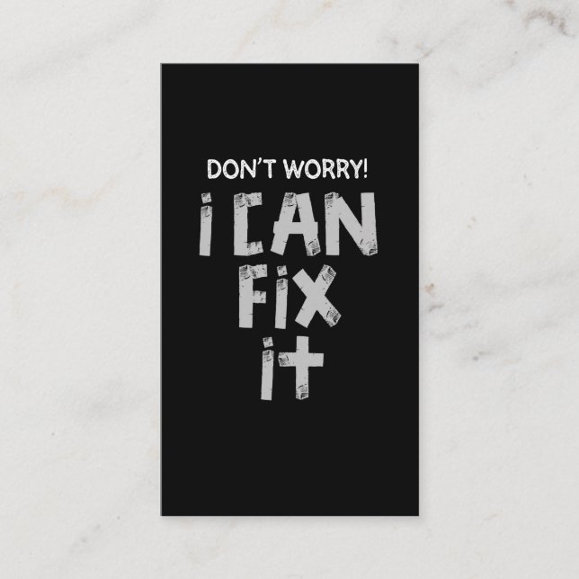 Funny Duct Tape Joke Lazy Sarcastic Husband Vater Visitenkarte (Vorderseite)