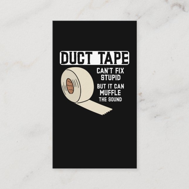 Funny Duct Tape Joke Men Husband Vater Visitenkarte (Vorderseite)