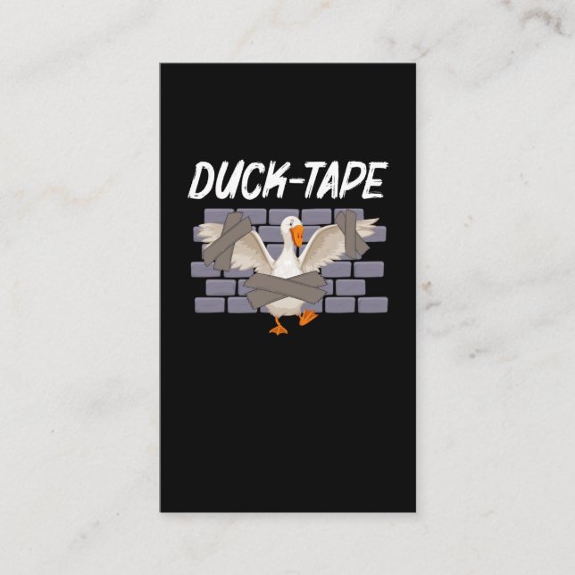 Funny Duct Tape Spaß Duck Animal Sarcastic Visitenkarte (Vorderseite)