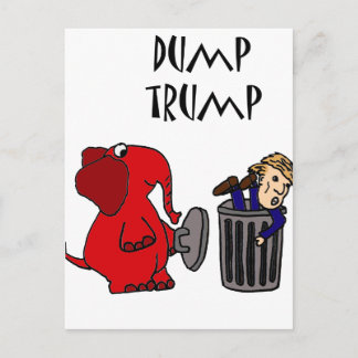 Funny Dump Trump Politischer Cartoon Art Postkarte