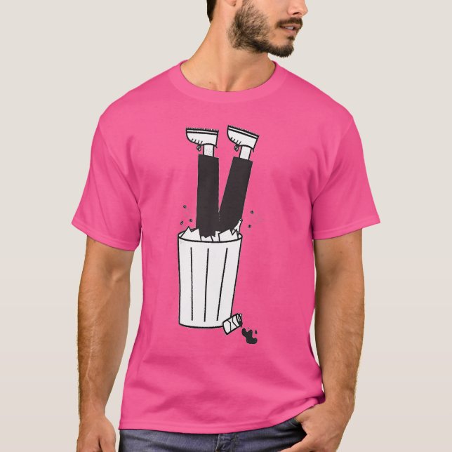 Funny Dumpster Diving Bin T-Shirt (Vorderseite)