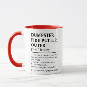 Funny Dumpster Fire Putter Outer Definition Tasse