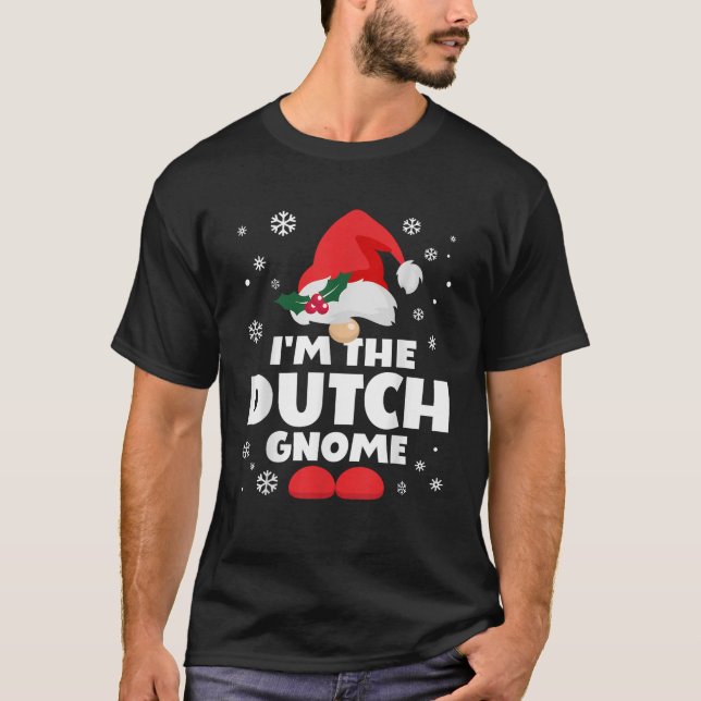 Funny Dutch Gnome Family Matching Group Happy Chri T-Shirt (Vorderseite)