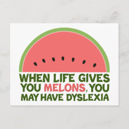 Funny Dyslexia Postkarte