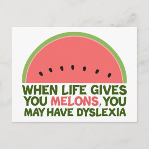 Funny Dyslexia Postkarte