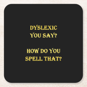 Funny dyslexischer Spelling Joke Rechteckiger Pappuntersetzer
