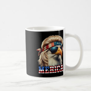 Funny Eagle Merica 4. Juli Blonde Wig Mullet Funn Kaffeetasse
