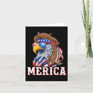 Funny Eagle Mullet 4. Juli US-amerikanische Flagge Karte