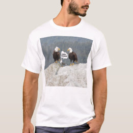 Funny Eagles and Seagull Men's Basic T - Shirt