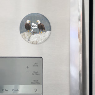 Funny Eagles und Seagull Round Magnet